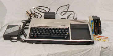 TI99/4a with software cartridges and cassette